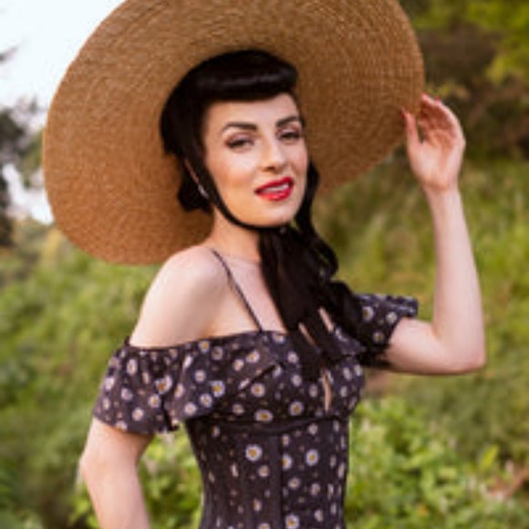 Bardot Americana Daisy Print Corset Dress